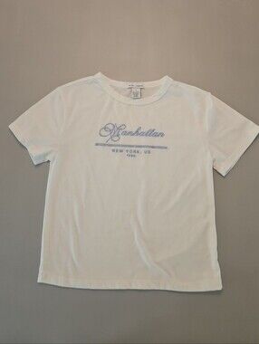 Manhattan Graphic Crewneck Tee in White